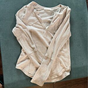 Mustard Seed Textured Cream Top